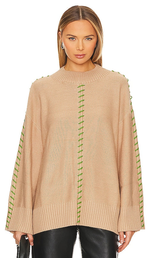 Simon Miller Leith Sweater in Tan - Simon Miller - Pull Leith en beige - Simon Miller Leith 黄褐色毛衣 - Simon Miller Leith Pullover in Hellbraun - Simon Miller 레이스 스웨터(탠 색상) - Maglione Simon Miller Leith color marrone chiaro