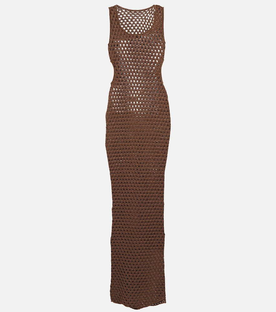 SIR Aline cutout crochet midi dress. SIR Aline镂空钩针中长连衣裙