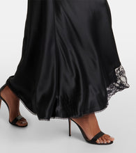 SIR Aries lace-trimmed cutout silk maxi dress