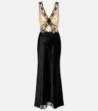 SIR Aries lace-trimmed cutout silk maxi dress. SIR Aries 蕾丝边镂空真丝长裙
