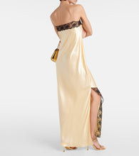 SIR Aries lace-trimmed silk slip dress