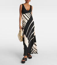 SIR Arte printed silk satin maxi dress