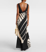 SIR Arte printed silk satin maxi dress