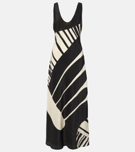 SIR Arte printed silk satin maxi dress. SIR Arte 印花真丝缎面长裙