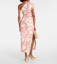 SIR Belletto printed linen maxi skirt