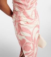 SIR Belletto printed linen maxi skirt