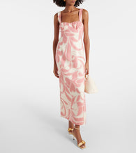 SIR Belletto printed linen midi dress