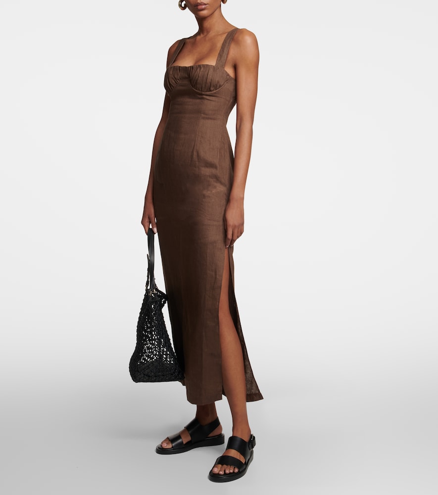 SIR Bettina linen midi dress