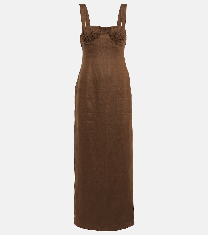 SIR Bettina linen midi dress. SIR Bettina 亚麻中长连衣裙