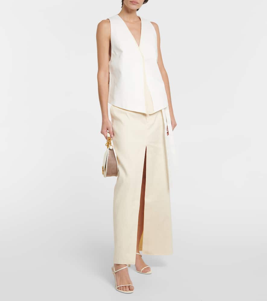 SIR Dune linen and cotton-blend vest