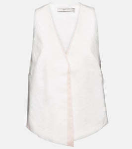 SIR Dune linen and cotton-blend vest