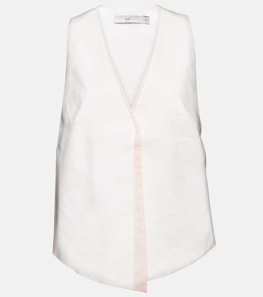 SIR Dune linen and cotton-blend vest