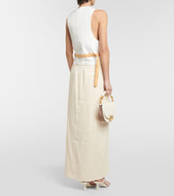 SIR Dune mid-rise linen-blend maxi skirt