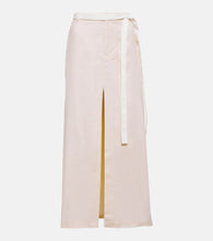SIR Dune mid-rise linen-blend maxi skirt - SIR Dune 中腰亚麻混纺长裙