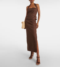 SIR Jerry linen midi skirt