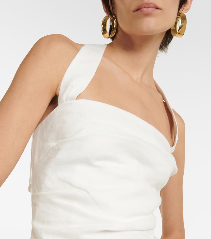 SIR Noemi halterneck linen minidress