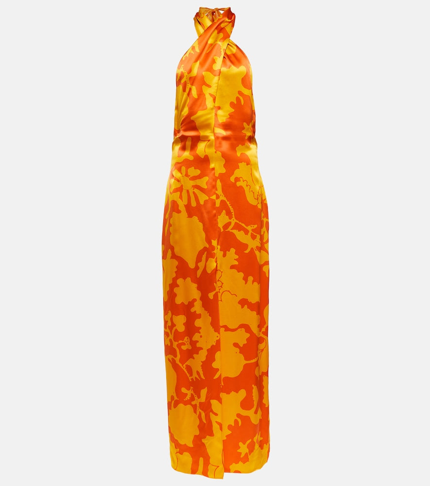 SIR Printed silk maxi dress. SIR 印花真丝长裙