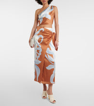 SIR Sorrento printed silk wrap skirt