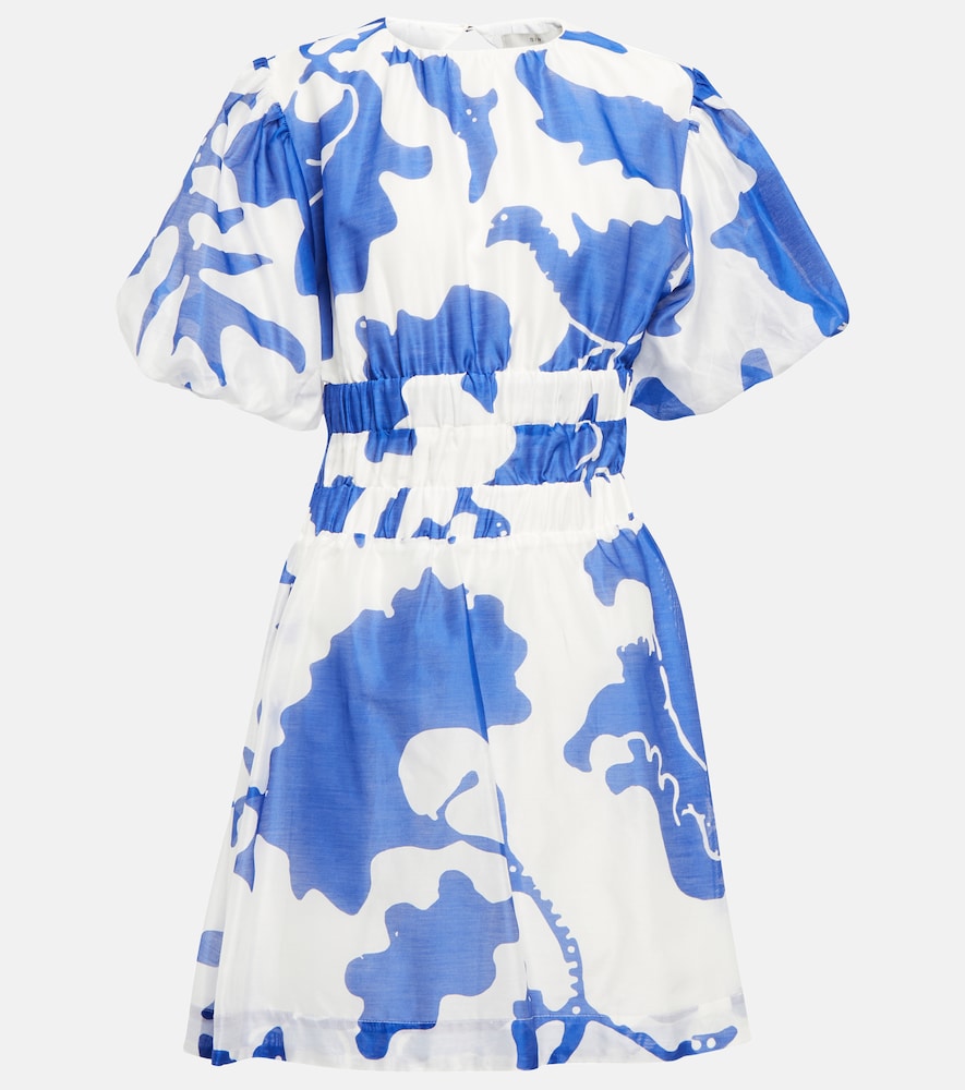 SIR Vivi printed cotton and silk minidress. SIR Vivi 印花棉丝迷你连衣裙