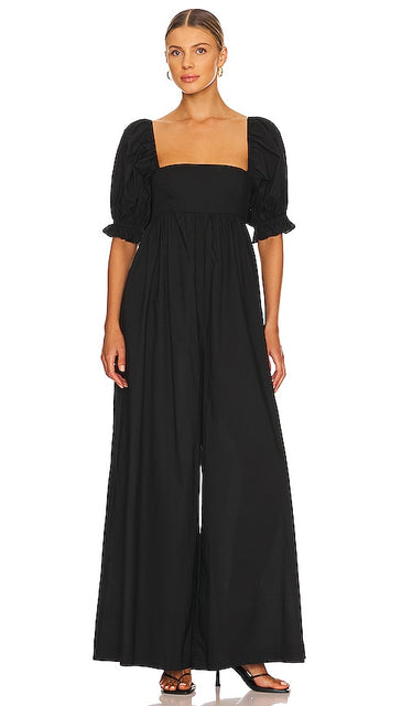 Selkie The Hamtons Jumpsuit in Black - Combinaison Selkie The Hamtons en noir - Selkie The Hamtons 黑色连身裤 - Selkie The Hamtons Overall in Schwarz - Selkie The Hamtons 점프수트 블랙 색상 - Tuta Selkie The Hamtons in nero