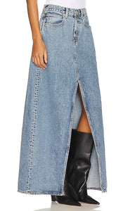 SLVRLAKE Dallas Maxi Skirt in Blue