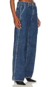 SLVRLAKE Grace Double Seam Wide Leg in Blue