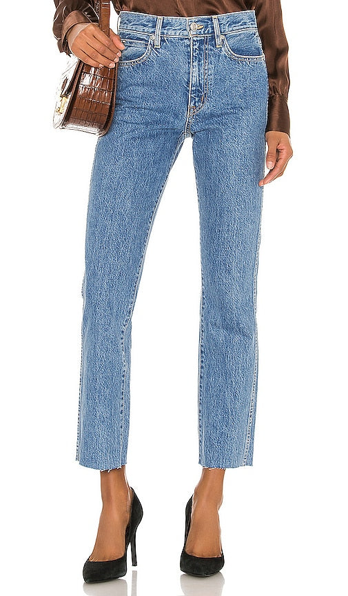 SLVRLAKE Hero Slim Straight in Denim-Medium - SLVRLAKE Hero Slim Straight en Denim-Medium - SLVRLAKE Hero 修身直筒牛仔裤 - 中号 - SLVRLAKE Hero Slim Straight in Denim-Medium - SLVRLAKE 히어로 슬림 스트레이트 in 데님-미디엄 - SLVRLAKE Hero Slim dritto in denim-medio