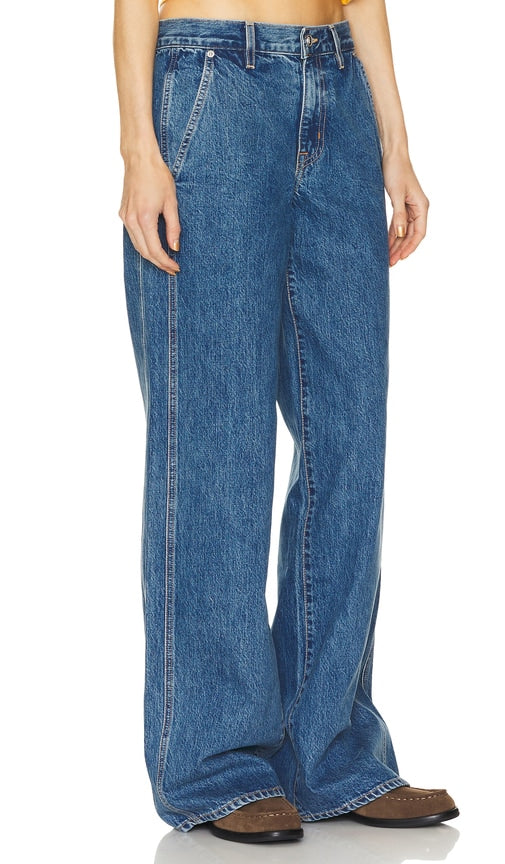 SLVRLAKE Mica Double Seam Wide Leg in Blue