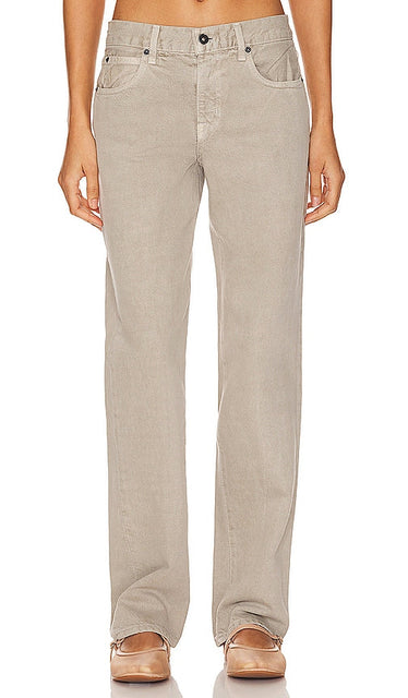 SLVRLAKE Remy Straight Leg in Beige - SLVRLAKE Remy jambe droite en beige - SLVRLAKE Remy 米色直筒裤 - SLVRLAKE Remy Straight Leg in Beige - SLVRLAKE 레미 스트레이트 레그 베이지 색상 - SLVRLAKE Remy Gamba dritta in beige