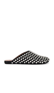 Steve Madden Glimmer Flat in Black | Rhinestone Ballet Flats for Women