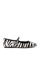 Steve Madden Maple Ballet Flat in Black,White | Zebra Ballet Flats for Women