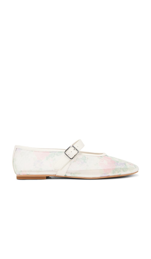 Steve Madden Dreaming Flats in Ivory | Floral Mesh Ballet Flats for Women