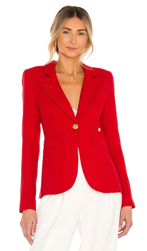 Smythe Classic Duchess Blazer in Red