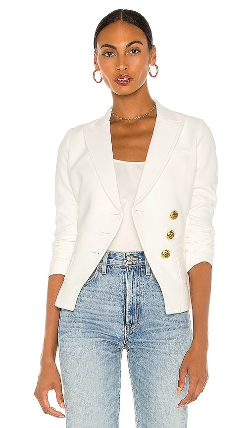 Smythe Wrap Blazer in White