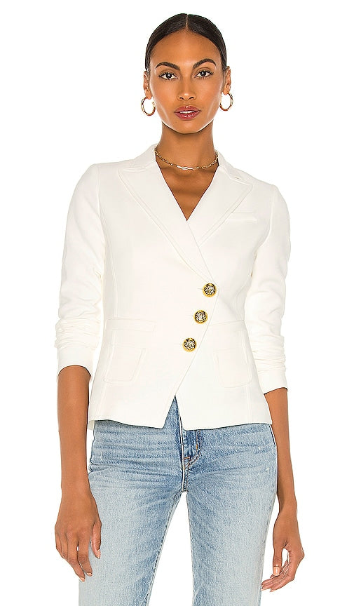 Smythe Wrap Blazer in White