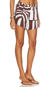 SNDYS Heather Cotton Short in Brown