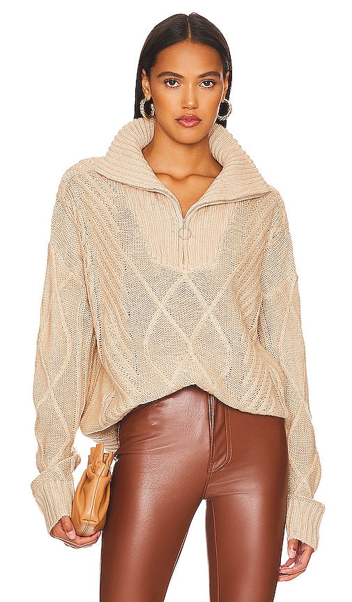 SNDYS Jax Knit Sweater in Cream - SNDYS Pull en tricot Jax en crème - SNDYS Jax 奶油色针织毛衣 - SNDYS Jax Strickpullover in Creme - SNDYS JAX 니트 스웨터크림 색상 - Maglione lavorato a maglia SNDYS Jax in crema