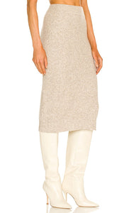 SNDYS Late Lunch Knit Skirt in Beige