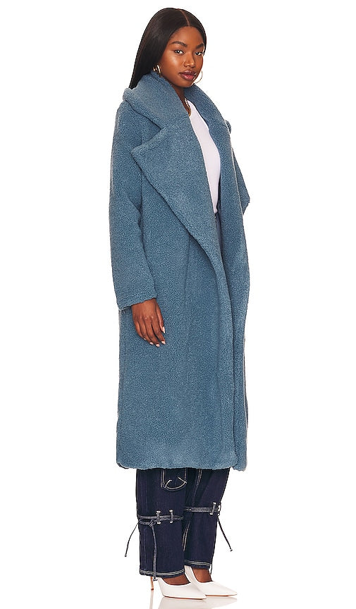 SNDYS x REVOLVE Teddy Coat in Teal