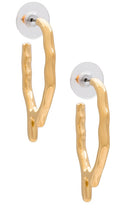 SOKO Tiriko Midi Drip Hoop Earrings in Metallic Gold