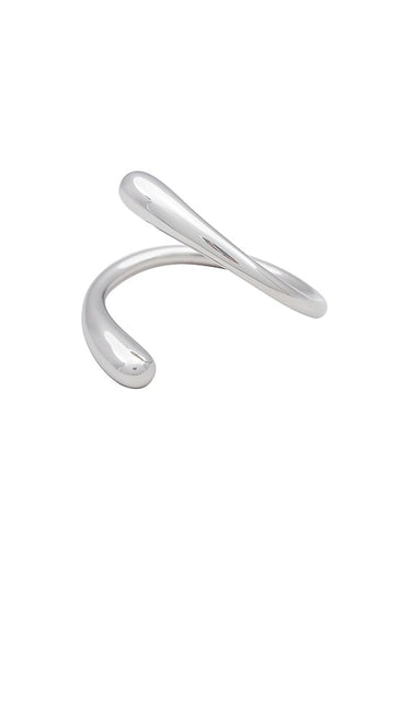 SOKO Twisted Dash Cuff in Metallic Silver