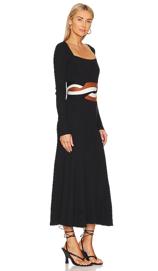 SOVERE Inertia Midi Dres in Black