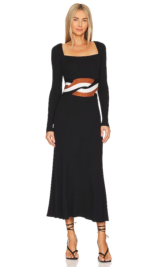 SOVERE Inertia Midi Dres in Black - Robe midi SOVERE Inertia en noir - SOVERE Inertia 黑色中长连衣裙 - SOVERE Inertia Midikleid in Schwarz - SOVERE Inertia 미디 드레스 블랙 색상 - SOVERE Inertia Midi Dres in nero