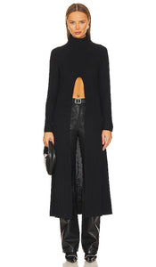 SOVERE Souvenir Knit Maxi Sweater in Black - Pull long en tricot SOVERE Souvenir en noir - SOVERE 黑色纪念针织长毛衣 - SOVERE Souvenir Maxi-Strickpullover in Schwarz - SOVERE 수비니어 니트 맥시 스웨터블랙 색상 - SOVERE Maxi maglione lavorato a maglia souvenir in nero