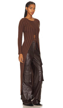 SOVERE Radiant Combo Maxi Cardi in Brown