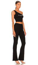 superdown Angel Rhinestone Pant Set in Black