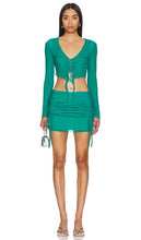superdown Indy Ruffle Skirt Set in Teal