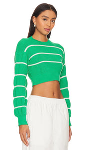 superdown Sophia Stripe Sweater in Green