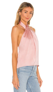 superdown Amerie Pleated Halter Top in Blush