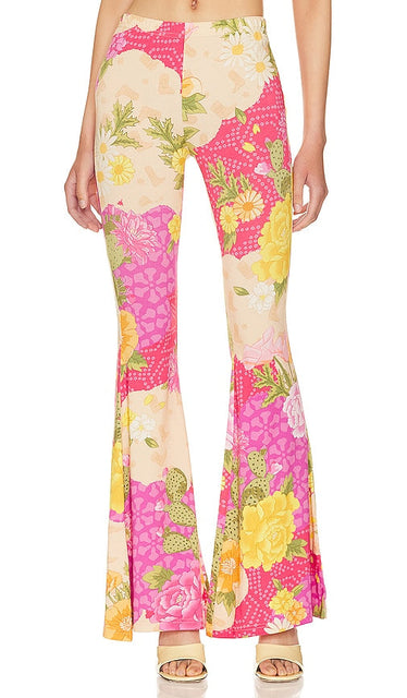 SPELL Joshua Tree Bells Pant in Pink - Pantalon SPELL Joshua Tree Bells en rose - SPELL Joshua Tree Bells 粉色长裤 - SPELL Joshua Tree Bells Hose in Rosa - SPELL 조슈아 트리 벨 팬츠 - Pantaloni SPELL Joshua Tree Bells in rosa